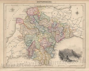 'DEVONSHIRE.' by J. & C. Walker c.1831 / 1832 (Rare Original Hand Colour)