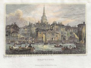 'GRAVESEND.' by J. Fussell / J. Henshall c.1828 / 1830