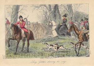 'Lucy Glitters showing the way.' by John Leech (R. S. Surtees) c.1853