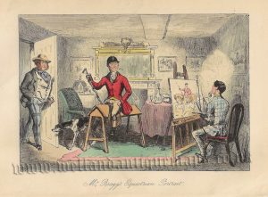 'Mr. Brigg's Equestrian Portrait.' by John Leech (R. S. Surtees) c.1853