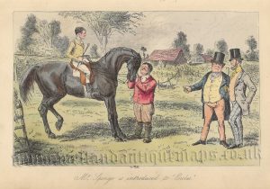 'Mr. Sponge is introduced to "Ercles."' by John Leech (R. S. Surtees) c.1853