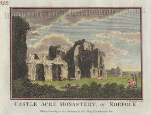 CASTLE ACRE MONASTERY, in NORFOLK.’ (plate 1) by Wooding / Hogg c.1786