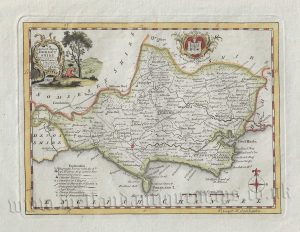 ‘An Accurate Map of DORSET SHIRE…’ by Thomas Kitchin c.1786 (Ex Boswell Atlas)