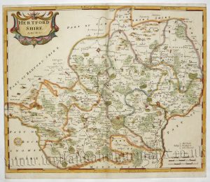 ‘HERTFORD SHIRE By Rob.t Morden’ c.1695 (First Edition)