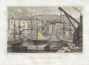'THE QUAY AT RAMSGATE.' by J. Fussell / J. Henshall c.1828 / 1830