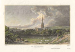 'SOUTH WEST OF VIEW OF THE CITY OF SALISBURY.’ by G. F. Robson / T. Jeavons c.1827/1828