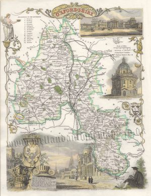 ‘OXFORDSHIRE’ by Thomas Moule c.1840s