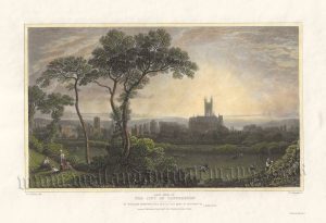 ‘EAST VIEW OF THE CITY OF CANTERBURY.’ by G. F. Robson / J. C. Varrell c.1827 / 1828