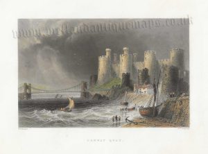 ‘CONWAY QUAY.’ (North Wales) by W. H. Bartlett / J. C. Armytage c. 1841/1842