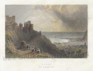 'DOVER. (from the Ramsgate Road)' by W. H. Bartlett / R. Wallis c.1841