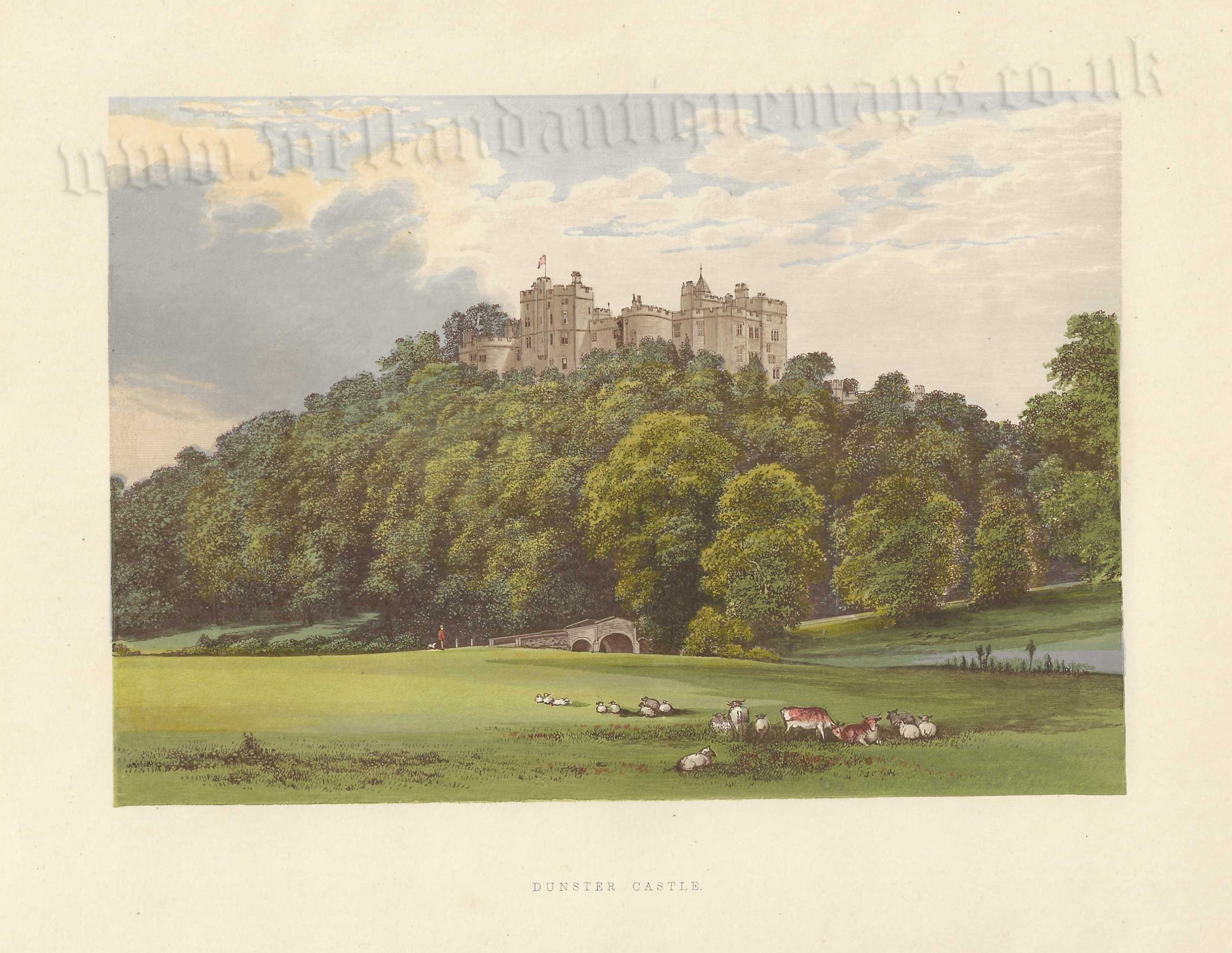 ‘DUNSTER CASTLE’ by A. F. Lydon / B. Fawcett / F. O. Morris c.1864-1880.