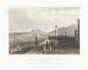 ‘EDINBURGH FROM THE CASTLE RAMPARTS. (with the great gun Mons-Meg.)’ by W. H. Bartlett / H. Griffiths c.1837
