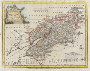 ‘A Modern MAP of GLOCESTER SHIRE, Drawn from the latest Surveys …’ by J. Ellis c.1765-1796