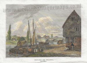 ‘HENLEY ON THAMES, Oxfordshire.’ by J. P. Neale / Hay c.1812 (‘Beauties of England & Wales’)
