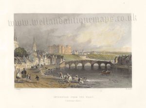 ‘INVERNESS FROM THE WEST. (Inverness-shire.)’ by T. Allom / R. Sands c.1838