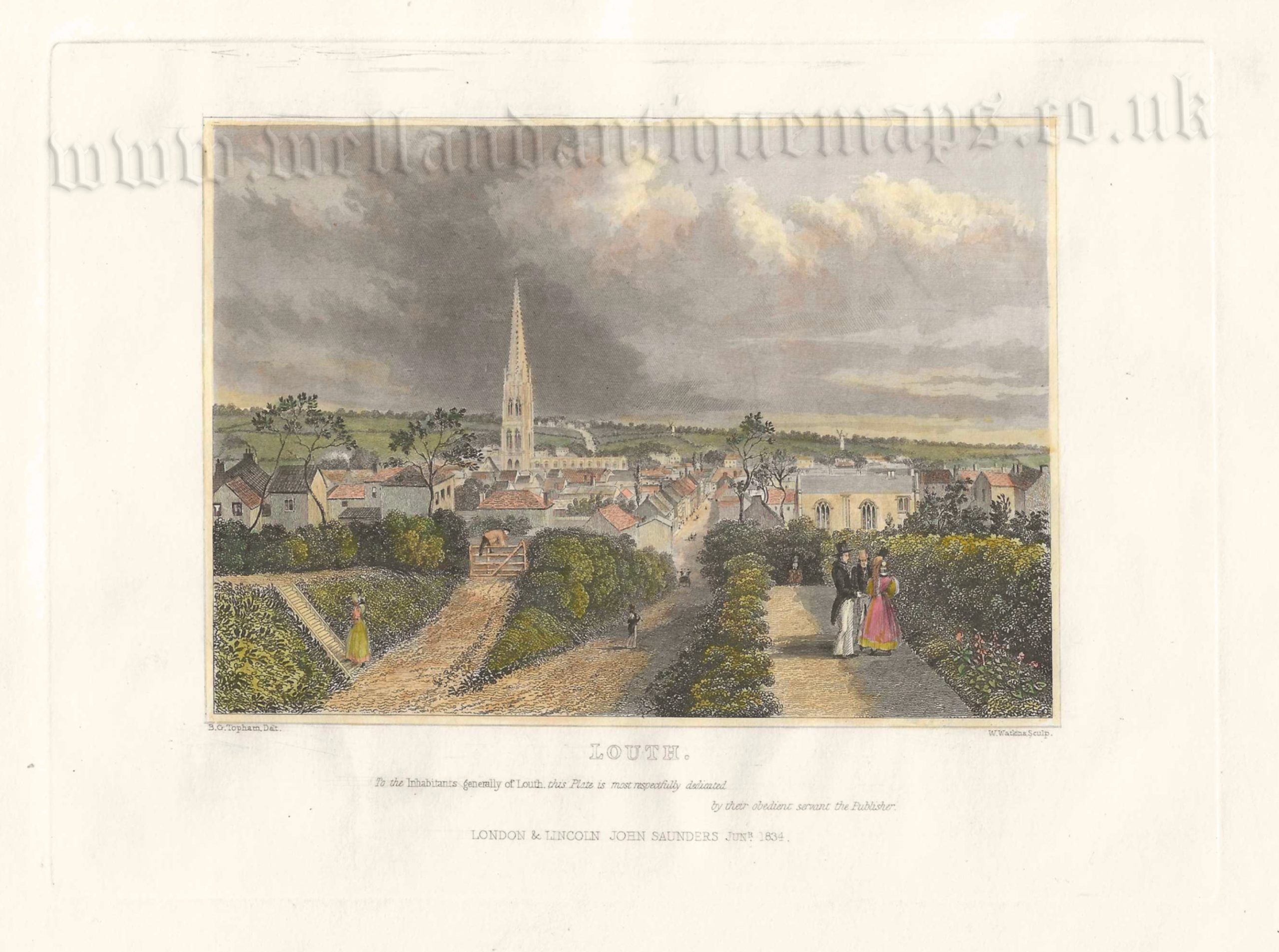 'LOUTH.' (Lincolnshire) by B. G. Topham / W. Watkins / T. Allen c.1834