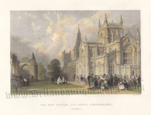 ‘THE NEW CHURCH AND ABBEY, DUNFERMLINE. (Fifeshire.) by T. Allom / H. Griffiths c.1837