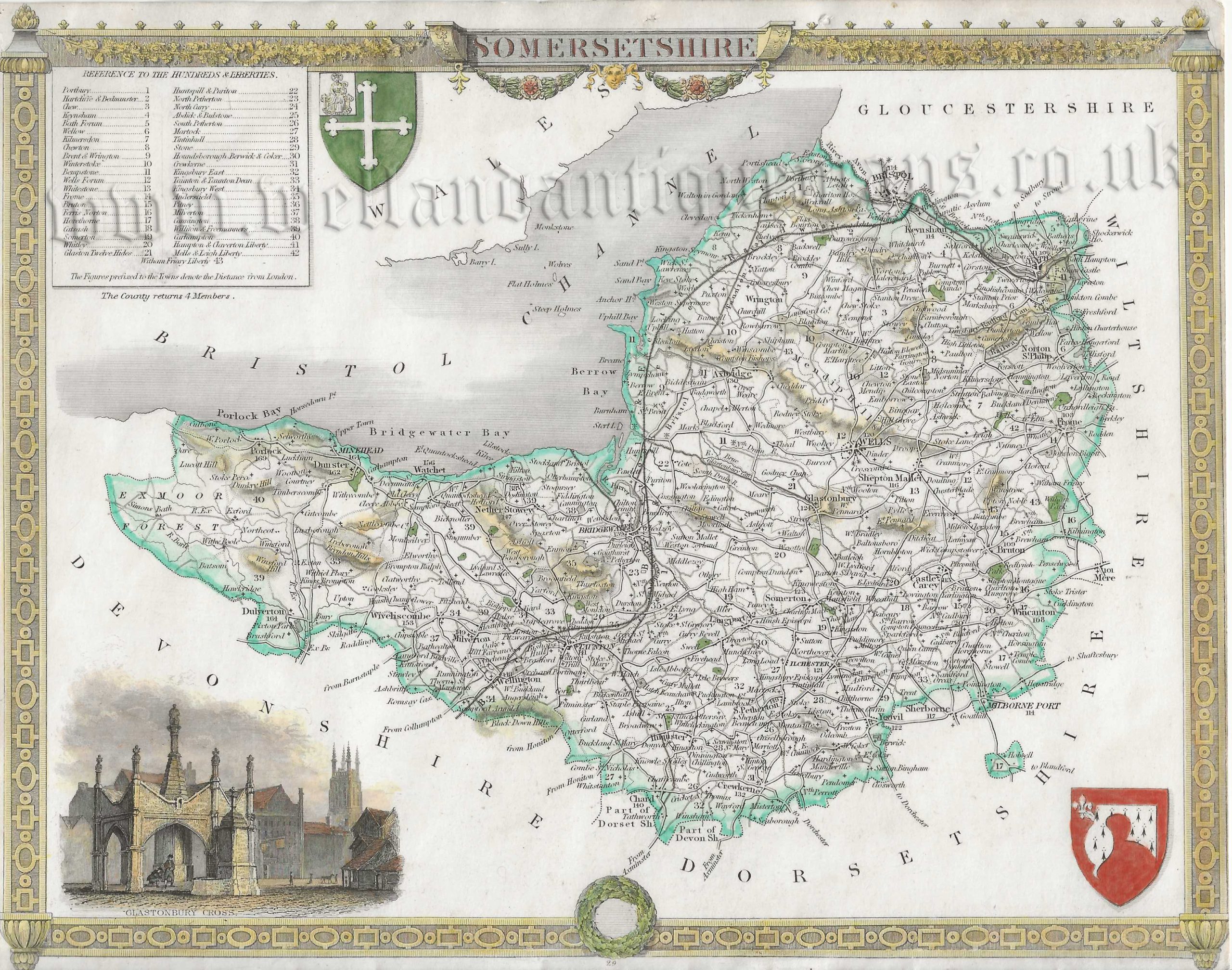 'SOMERSETSHIRE' by Thomas Moule c.1840s