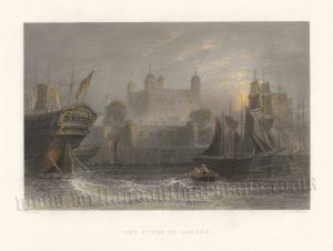 ‘THE TOWER OF LONDON.’ by W. H. Bartlett / J. T. Willmore c.1840