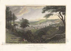 'VIEW OF THE CITY OF BATH, FROM S.E.’ by W. H. Bartlett / J. C. Varrall c.1830