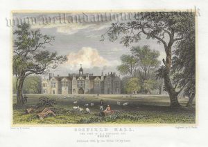 'GOSFIELD HALL' (Essex) by W. Bartlett / R. Sands c.1831