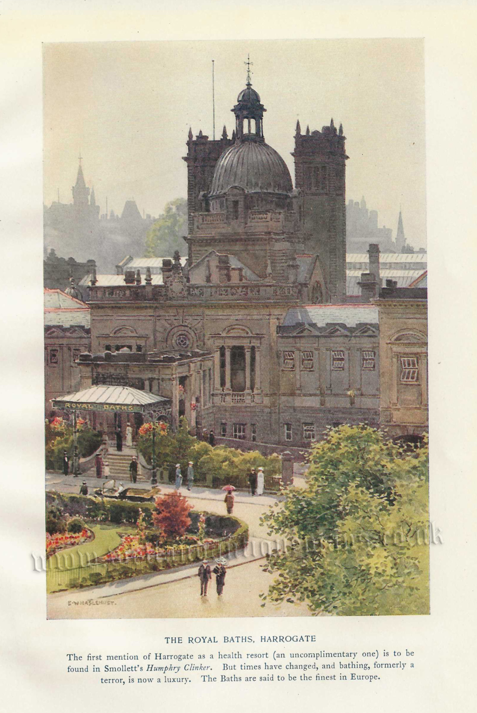 ‘THE ROYAL BATHS, HARROGATE’ by E. W. Haslehust c.1920-1940s