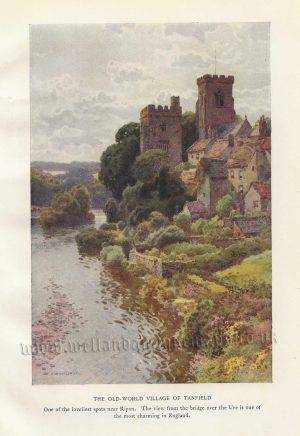 ‘THE OLD-WORLD VILLAGE OF [WEST] TANFIELD’ by E. W. Haslehust c.1920-1940s