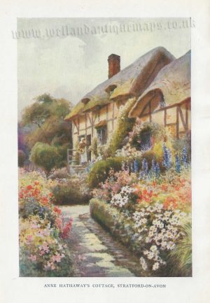 'ANNE HATHAWAY'S COTTAGE, STRATFORD-ON-AVON' by E. W. Haslehust c.1910-1940s
