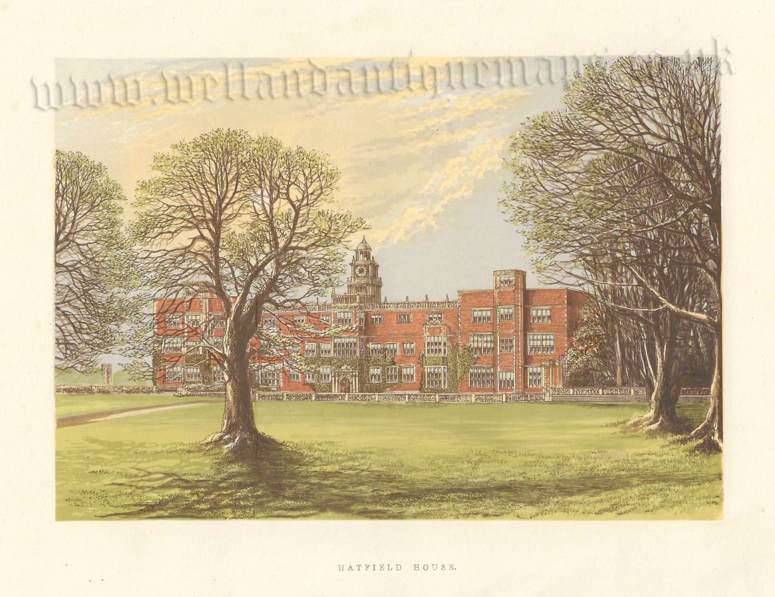 ‘HATFIELD HOUSE.’ by A. F. Lydon / B. Fawcett / F. O. Morris c.1864-1880