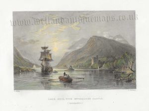 'LOCH OICH, WITH INVERGARRY CASTLE. (Invernesshire.)' by T. Allom and J. Redaway c.1836