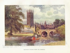 ‘MAGDALEN COLLEGE FROM THE CHERWELL’ by E. W. Haslehust c.1910