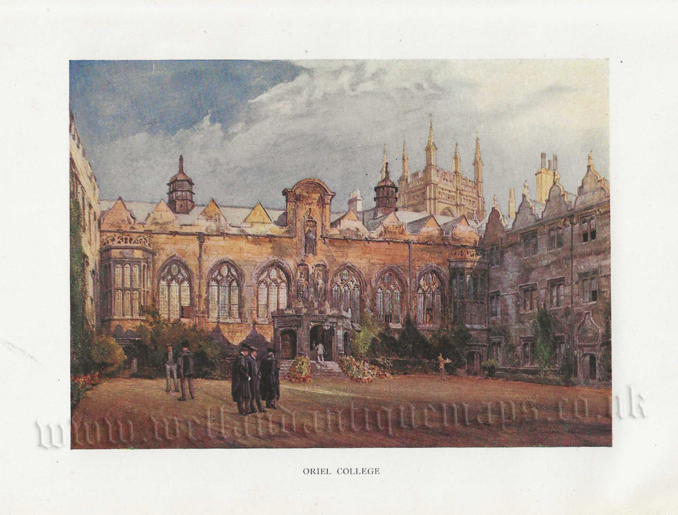 ‘ORIEL COLLEGE.’ by John Fulleylove R.I. c.1903-1916