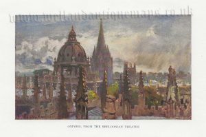 'OXFORD, FROM THE SHELDONIAN THEATRE' by J. Fulleylove R.I. c.1903-1916