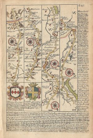 Page 241 & 242: Manchester to Chester & Stopford by J. Owen & E. Bowen c.1720-1764