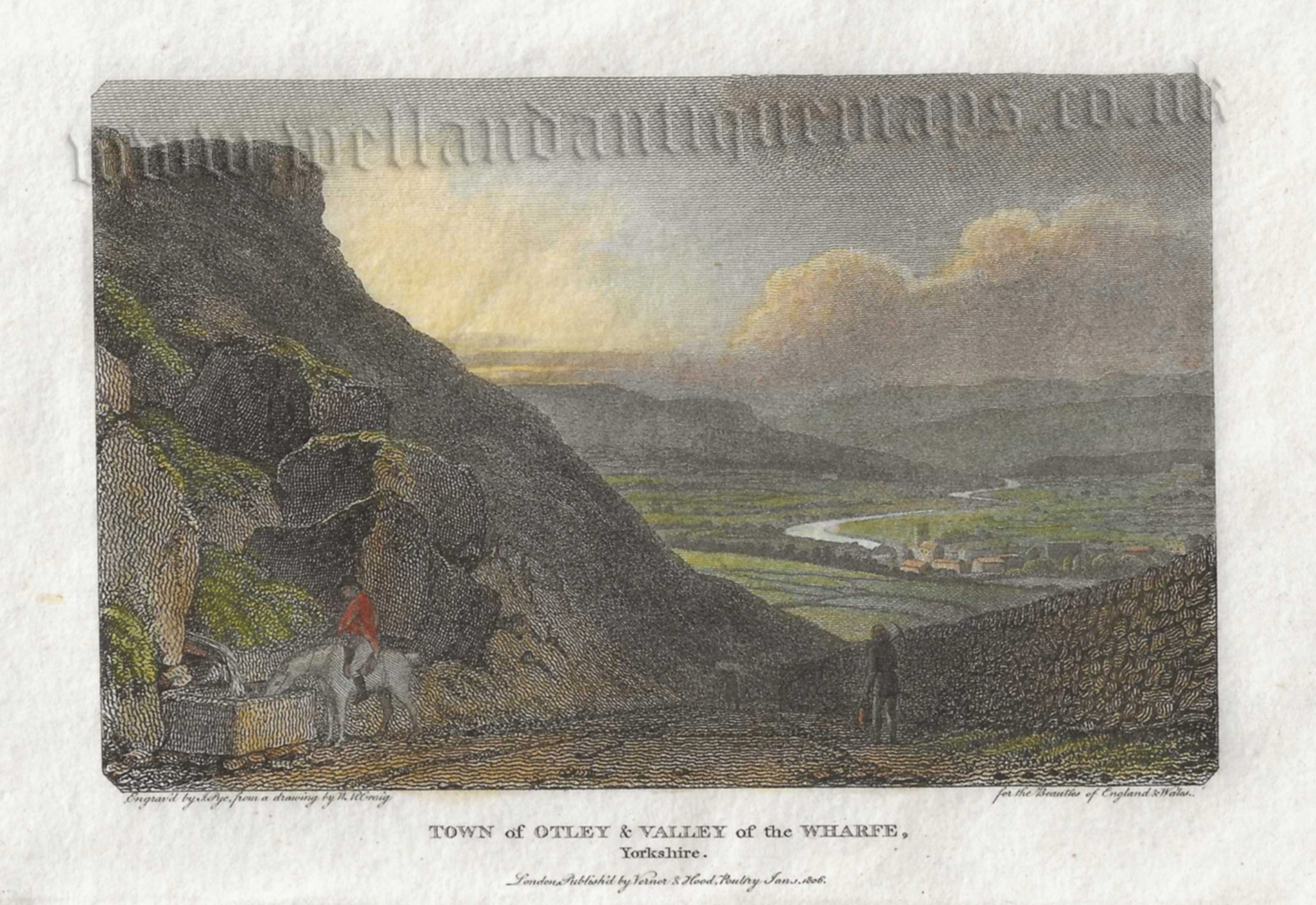 ‘TOWN of OTLEY & VALLEY of the WHARFE, Yorkshire.’ by Craig / Pye (ex ‘Beauties of England & Wales’)