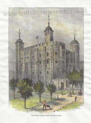 'THE WHITE TOWER FROM THE SOUTH-EAST.' by J. W. Whymper c.1890