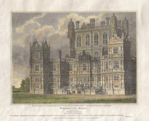 ‘WOLLATON HALL, (South Front) Nottinghamshire.’ by J. Wyatt / F. Mackenzie / S. Sparrow c.1809
